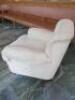 Designer O.H.Sjogren 'Malin Andersson' Cream Mottled Fabric Armchair. - 4