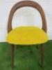 Porada Ester Chair in Walnut with Yellow Fabric Seat. - 2