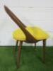 Porada Ester Chair in Walnut with Yellow Fabric Seat. - 3