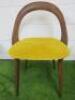 Porada Ester Chair in Walnut with Yellow Fabric Seat. - 2