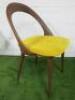 Porada Ester Chair in Walnut with Yellow Fabric Seat. - 3