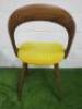 Porada Ester Chair in Walnut with Yellow Fabric Seat. - 5