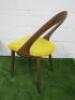 Porada Ester Chair in Walnut with Yellow Fabric Seat. - 6