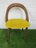 Porada Ester Chair in Walnut with Yellow Fabric Seat. - 2