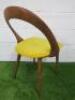 Porada Ester Chair in Walnut with Yellow Fabric Seat. - 3