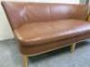 Maxalto Brown Leather Sofa Italian Leather 2 Seater Sofa. Size H78 x W180 x D99cm. NOTE: both rear legs have been damaged and will require repair. - 2