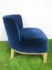 Antonio Citterio 'Maxalto Febo ' Low Back Armchair in Blue Velvet. - 2