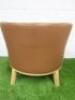 Antonio Citterio 'Maxalto Febo ' Low Back Armchair in Tan Leather. - 4