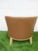 Antonio Citterio 'Maxalto Febo ' Low Back Armchair in Tan Leather. - 4