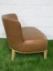 Antonio Citterio 'Maxalto Febo ' Low Back Armchair in Tan Leather. - 6