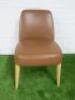 Antonio Citterio 'Maxalto Febo' B&B Italia Tan Leather Chair.