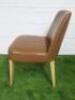 Antonio Citterio 'Maxalto Febo' B&B Italia Tan Leather Chair. - 5