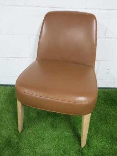 Antonio Citterio 'Maxalto Febo' B&B Italia Tan Leather Chair.