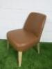 Antonio Citterio 'Maxalto Febo' B&B Italia Tan Leather Chair. - 2