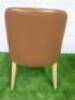 Antonio Citterio 'Maxalto Febo' B&B Italia Tan Leather Chair. - 3