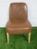 Antonio Citterio 'Maxalto Febo' B&B Italia Tan Leather Chair.