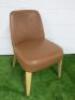 Antonio Citterio 'Maxalto Febo' B&B Italia Tan Leather Chair. - 2