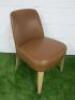 Antonio Citterio 'Maxalto Febo' B&B Italia Tan Leather Chair. - 3