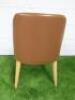 Antonio Citterio 'Maxalto Febo' B&B Italia Tan Leather Chair. - 4