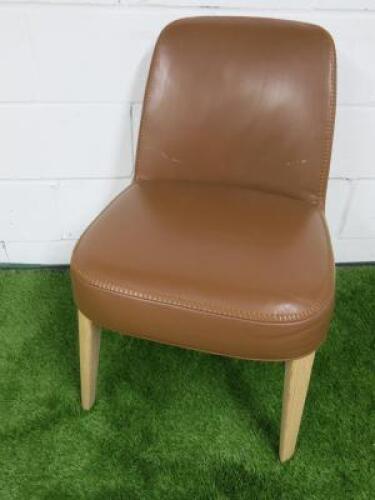 Antonio Citterio 'Maxalto Febo' B&B Italia Tan Leather Chair.