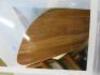 Large Oval Wood Table Top in Walnut Effect. Size 200 x 120cm. NOTE: requires base, damage as pictured. - 2