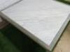 Roda Outdoor Marble Top Table on Teak Wood Base. Size H28 x 110 x 110cm. NOTE: crack as pictured. - 3