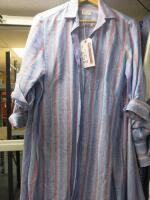 6 x PDN London Victoria Multi Stripe Long Shirt, Various Sizes. RRP £250 each.