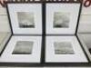 Set of Four Andrea Jarvis Hamilton Artworks, Framed, Glazed & Mounted Depicting 'Different Compositions of Iceberg's' Signed by Artist Limited Editions 1/6. Overall Size 40 x 40cm.