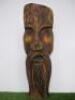 Carved Wooden Plaque of Elder. Size H67cm.
