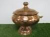 Large Hammered Copper Soup Bowl/Turenn with Lid. Size H33cm. - 2