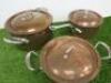 Set of 3 Mauviel -1830- Cooking Pots/Pans with Lids. - 4