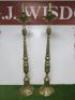 Pair of Brass Lamps/Candlesticks. Size H95cm. NOTE: would require light fittings & re-wire.