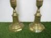 Pair of Brass Lamps/Candlesticks. Size H95cm. NOTE: would require light fittings & re-wire. - 2