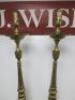 Pair of Brass Lamps/Candlesticks. Size H95cm. NOTE: would require light fittings & re-wire. - 3