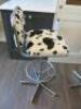 Set of 3 x Cowhide Style Swivel Stools. - 3