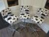 Set of 3 x Cowhide Style Swivel Stools. - 5