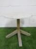 Roda Round Marble Top Coffee Table on Teak Wood Base: Size 45 x 45cm.
