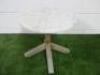 Roda Round Marble Top Coffee Table on Teak Wood Base: Size 45 x 45cm. - 2