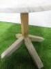 Roda Round Marble Top Coffee Table on Teak Wood Base: Size 45 x 45cm. - 5