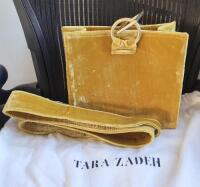 Tara Zadeh Nasim Velvet Tote Bag.