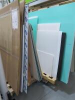 Stock of Open Flat Bed Printing Material, Various Foamex, Diebond, Correx & Perspex (As Pictured/Viewed).