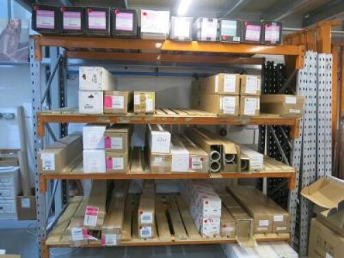 Stock of Boxed Rolls Printing Material, Various Paper, Vinyl & Application Tape (As Pictured/Viewed).