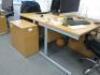 Contents of Main Office Comprising of 10 x Small Desks, 9 x Sedus Office Chairs, 9 x Mobile Pedestals & 2 x x Black Freestanding Units.