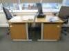 Contents of Main Office Comprising of 10 x Small Desks, 9 x Sedus Office Chairs, 9 x Mobile Pedestals & 2 x x Black Freestanding Units. - 2