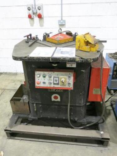 Amada Corner Shear Machine, Model CSW-220, S/N 564491, 3 Phase, YOM 1984. Comes with Foot Pedal & Manual.