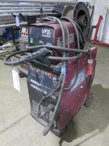 Thermal Arc Fabricator 330 Mig Welder with Thermal Arc VF2c Wire Feeder, 3 Phase with Attachments (As Viewed).