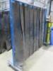 2 x Welding Screens Curtains on Castors in Blue. - 2