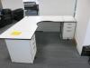 Lot of Office Furniture to Consist of: 4 x White Melamine Desk Pods of 6 with Twin Monitor Stand and Black Fabric Divider (Size 140cm x 80cm), 1 x White Melamine Desk Pods of 6 with Twin Monitor Frame and Black Fabric Divider (Size 160cm x 80cm) & 1 x Whi - 13