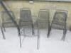 11 x Pedrali Stackable Steel Frame Chairs in Grey.