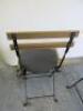 Tarno Wooden Slatted Table with 2 x Tarno Chairs & Cushions. Size H75 x W55 x D55cm. - 4